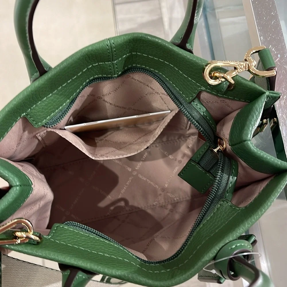 Michael Kors Mirella Small Pebbled Leather Shopper Crossbody XBODY Bag MK NWT